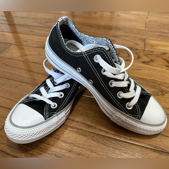 CONVERSE CTAS Women Black Double Tongue Grey Low Top Canvas | Size 6 - Picture 1 of 9